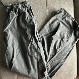 Gray parachute pants